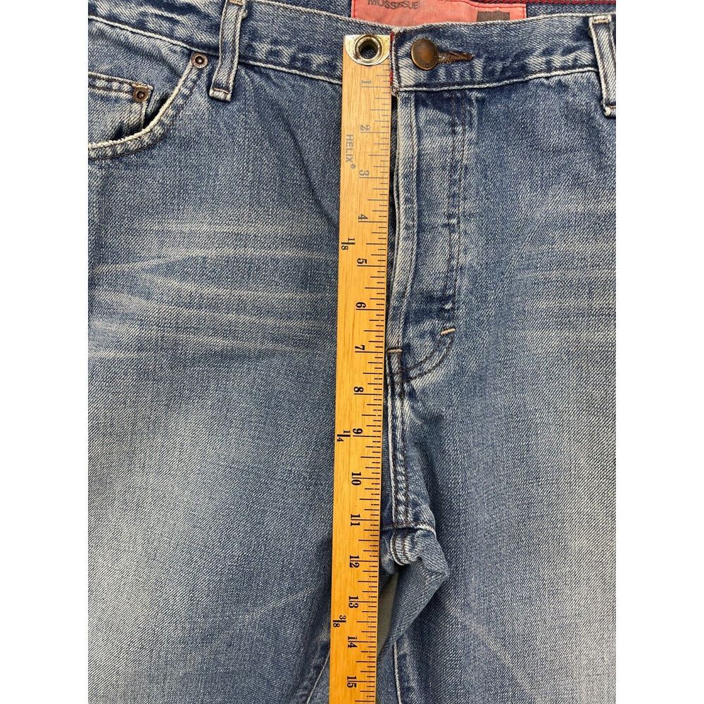 MossIssue Men's Jeans Size 40X30 (Actual 40x29) Blue Denim Baggy Button Fly - Picture 3 of 12